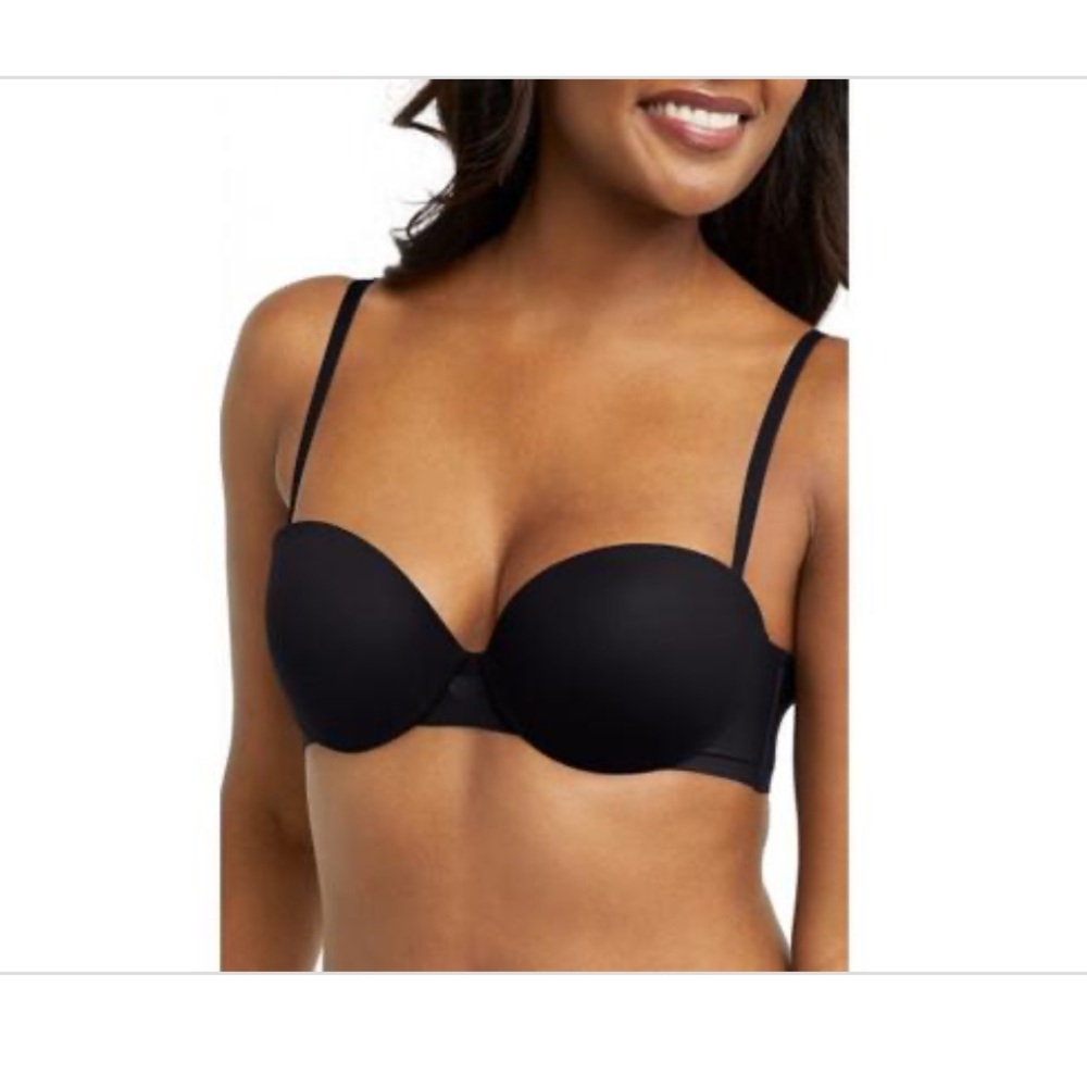 Maidenform 34B Strapless t-shirt Black Bra - Picture 1 of 8